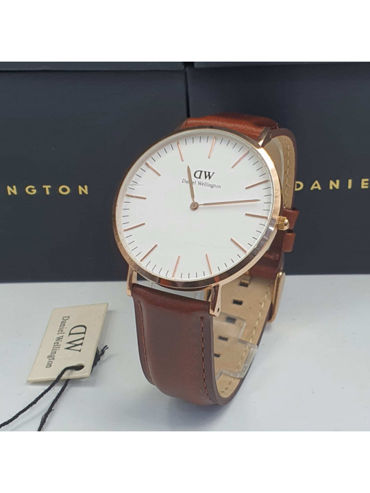 New Men`s Daniel Wellington Leather Strapped Watch | Brown